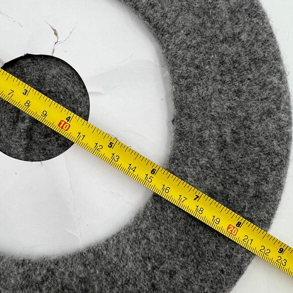 Vintage Bass Wool Beret Gray Dark Academia Military - Picture 8 of 8